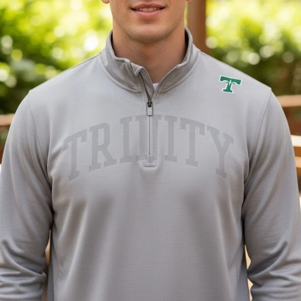 Trinity | Vansport | Gray | Mens | 1/4 Zip Poly Pullover | S‎